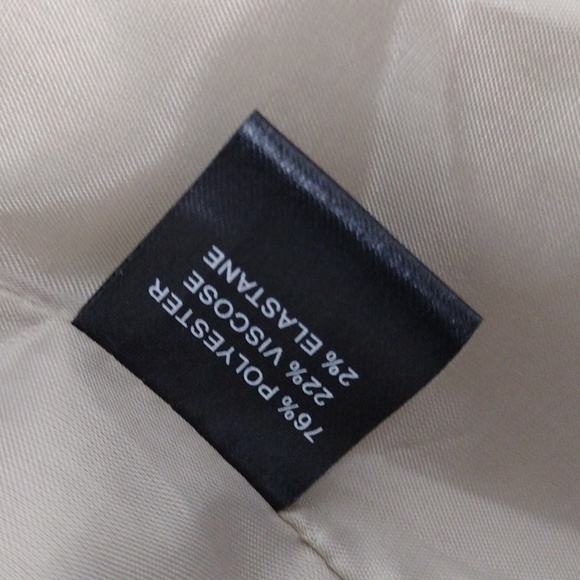 The Limited Taupe Pinstripe One Notched Single Breast Long Sleeve Blazer Jacket - Picture 9 of 16